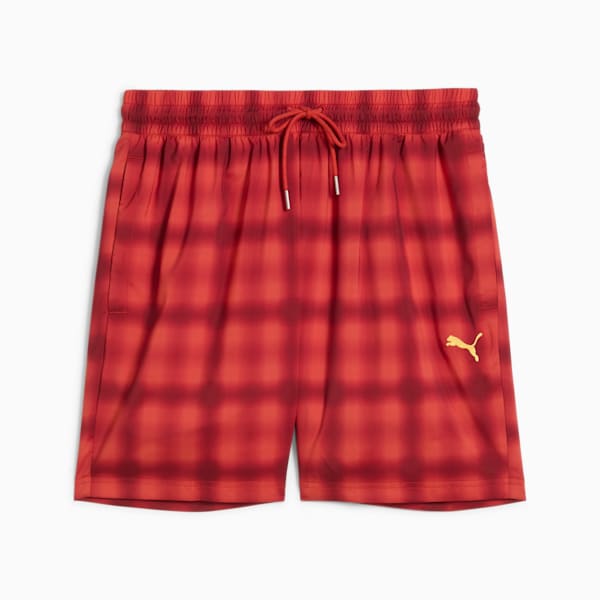 Road To Unity Men's Relaxed Fit 6" Woven Shorts, Red Fire-AOP, extralarge-IND